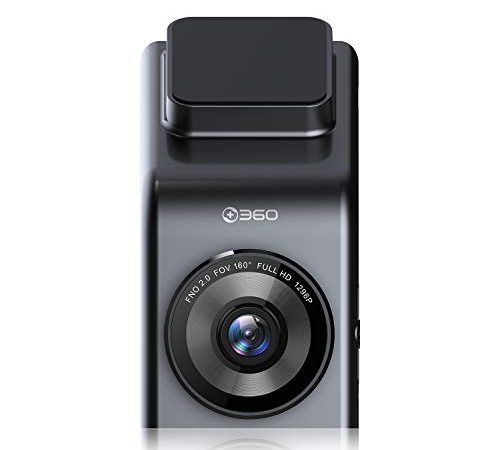 360 G300H Premium Dash Cam 1296P Telecamera per auto con obiettivo grandangolare di 160 °, monitor di parcheggio, Dashcam per visione notturna a colori con registrazione in loop, G-sensor