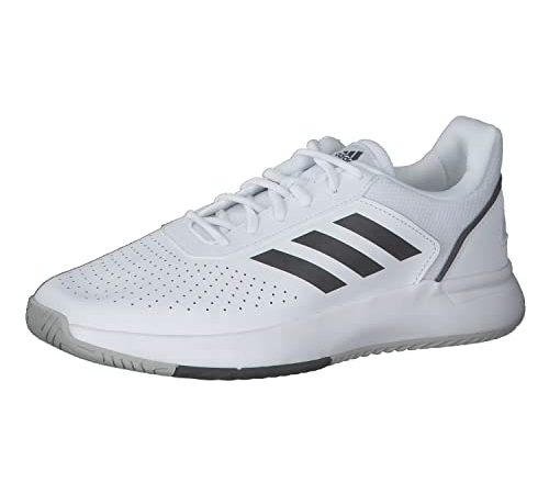 adidas COURTSMASH, Scarpe da Tennis Uomo, Ftwr White/Core Black/Grey Two f17, 42 2/3 EU