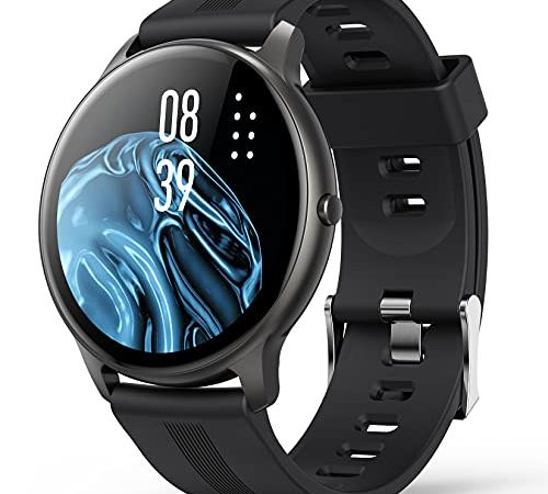 AGPTEK LW11 Smartwatch Uomo Orologio Fitness con 1.3" Full Touch, Impermeabile IP68, Cardiofrequenzimetro da Polso, Activity Tracker Sportivi Contapassi Controllo Musica Cronometro per Android iOS