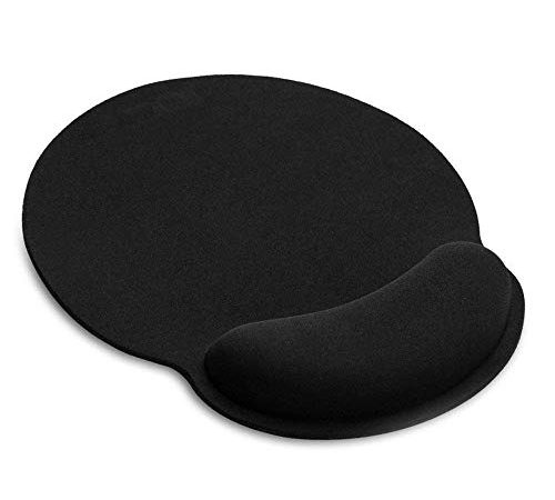 AILRINNI Tappetino Mouse con Poggiapolsi, Gaming Tappetino Mouse Ergonomico Supporto per Polsoi, Base di Gomma Mouse Pad per Computer, Notebook e Laptop - Nero (M)