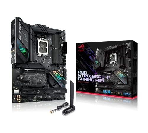 ASUS ROG Strix B660-F Gaming Wifi Scheda Madre ATX, Intel B660, LGA1700, DDR5, PCI 5.0, LAN Intel 2.5Gb, WiFi 6, ROG SupremeFX 7.1 Surround, 3xM.2, 4xSATA 6GB/s, USB 3.2 Gen 2x2, Armoury Crate, Nero