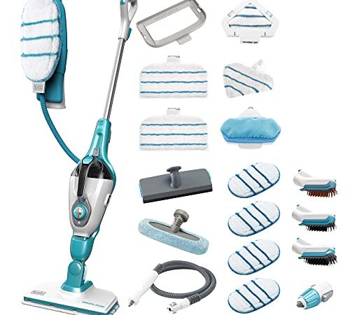 BLACK+DECKER FSMH1321JMD-QS Scopa A Vapore, Bianco Acqua