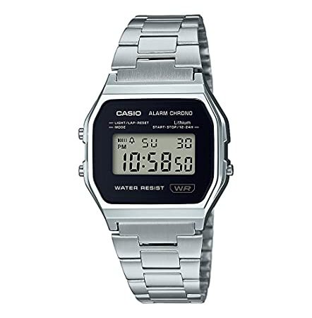 Casio Orologio Digitale Uomo con Cinturino in Acciaio Inox A158WEA-1EF