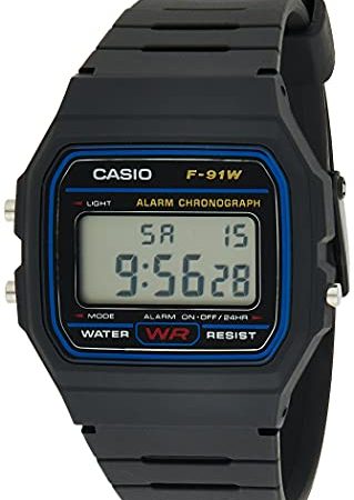 Casio Orologio Digitale Uomo con Cinturino in Resina F-91W-1YER