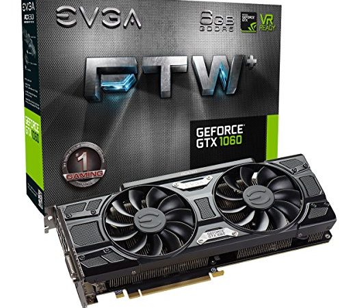 EVGA GeForce GTX 1060 6GB FTW+ GAMING ACX 3.0, 6GB GDDR5, LED, DX12 OSD Support (PXOC) scheda grafica 06G-P4-6368-KR