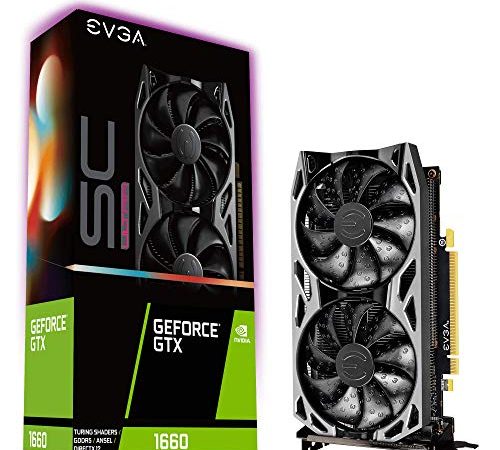 EVGA GeForce GTX 1660 SC ULTRA GAMING, 06G-P4-1067-KR, 6GB GDDR5, Dual Fan, Metal Backplate