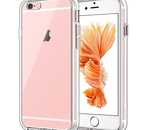 JETech Cover Compatibile iPhone 6, compatible iPhone 6s, Custodia con Paraurti Assorbimento Degli Urti e Anti-Graffio, Trasparente HD Chiaro