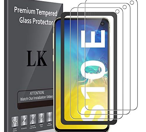 LK Compatibile con Samsung Galaxy S10E Pellicola Protettiva, 3 Pezzi, 9H Durezza Vetro Temperato,Strumento Una Facile Installazione, Protezione Schermo Screen Protector