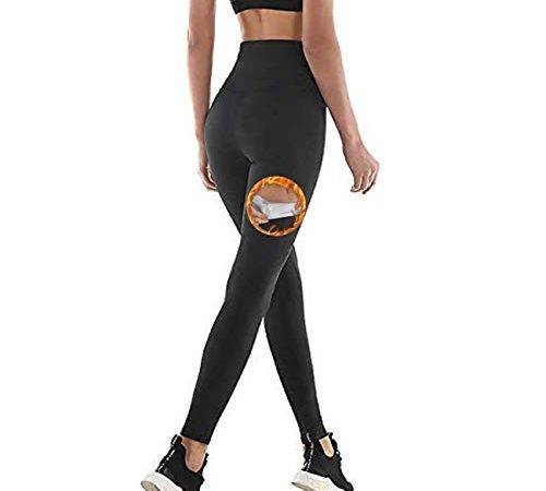 NHEIMA Pantaloni Sauna Dimagranti, Leggings Anticellulite Donna Fitness, Legging Termici Vita Alta in NANOTECHNOLOGIE per Sudar- Effetto Snellente e Push Up – Ideale per Yoga Corsa Palestra Sport (L)