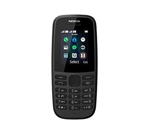 Nokia 105 2019 Telefono Cellulare Dual Sim, Display 1.77" a Colori, Torcia, Nero [Italia]