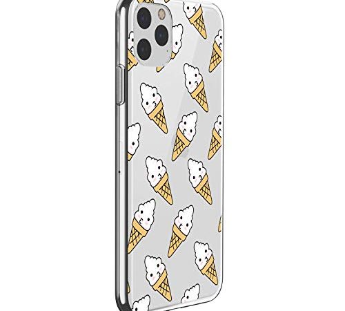 Oihxse Cover Compatibile per iPhone 11 Pro Custodia,Trasparente Sottile in Silicone Case,Slim Morbida Anti Scivolo Protettiva in TPU Bumper Crystal Clear Fiore Design per Case (iPhone 11 Pro,A12)