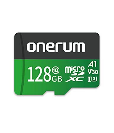 Onerum Scheda MicroSD Fino a 100/30MB/s(R/W), Scheda di Memoria MicroSDXC da 128 GB+Adattatore SD con A1,C10,U3,V30, Registrazione Video 4K, Scheda TF per Fotocamera, Smartphone, Switch, Drone, Gopro