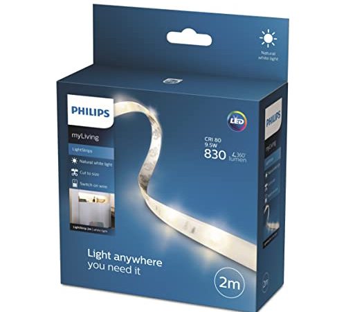 Philips LED Striscia LED, 2M, 14W, 2700K, Luce Bianca Naturale