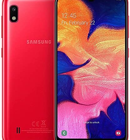 Samsung A10 Tim Smartphone 6.2", 2 GB + 32 GB, Micro SD, Dual Sim, Rosso