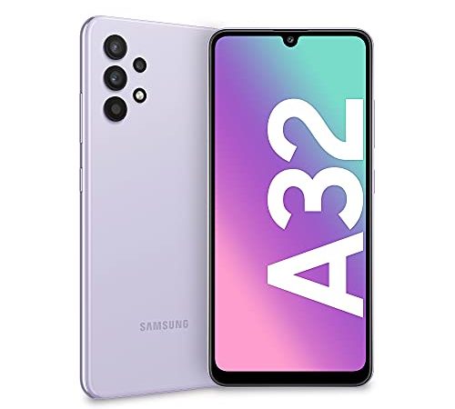 Samsung Galaxy A32 4G Smartphone Android Senza SIM 6.4 Pollici, Display Infinity-U FHD+, 4 Fotocamere Posteriori, 4GB RAM e 128GB, Batteria 5.000 mAh, Awesome Violet (Viola) [Versione Italiana]