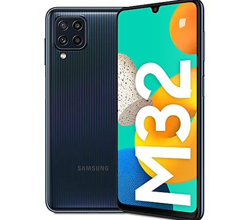 Samsung Galaxy M32 Batteria da 5.000 mAh Smartphone Android 11 Schermo Super AMOLED da 6.4 Pollici RAM 6GB Memoria interna 128GB Black 2021 [Versione Italiana]