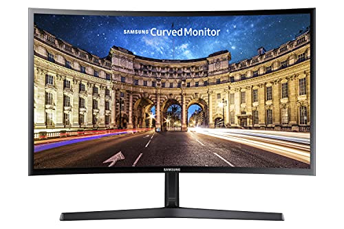 Samsung Monitor CF39 (‎C24F396), Curvo (1800R) , 24", 1920x1080 (Full HD), VA, 60 Hz, 4 ms, FreeSync, HDMI, D-Sub, Ingresso Audio, Eye Saver Mode, Nero