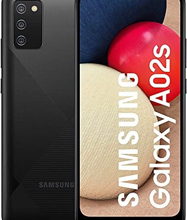 Samsung Smartphone Galaxy A02s 4G 6.5 Pollici Infinity-V HD + 3 Fotocamere Posteriori, 3GB RAM e 32GB di Memoria Interna Espandibile – Batteria 5.000 mAh e Ricarica Rapida Nero [Versione Italiana]