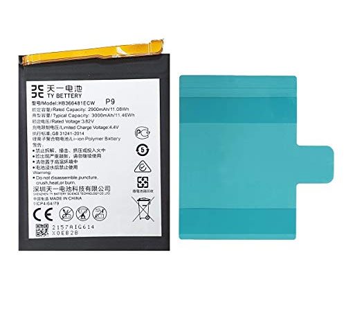 [TY BETTERY] Batteria compatibile con HB366481ECW Huawei P9/P9 LITE/P10 LITE/P8 LITE 2017/P20 lite/Y6 2018/Y7 2018/P smart/Honor 8 lite/Honor 9/Honor 9 Lite/Honor 5C 7C 7A/Nova Lite