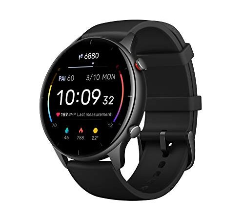Amazfit GTR 2e Smartwatch Orologio Intelligente, Alexa Integrato, AMOLED da 1,39”, Cardiofrequenzimetro, 5 ATM Impermeabile, 90 Modalità Sportive, GPS, SpO2, Monitor del Sonno, Contapassi, Nero