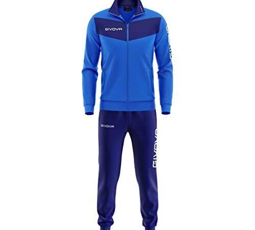 Givova Visa - Tuta Sportiva Uomo, Multicolore (Azzurro Cielo/ Blu), L