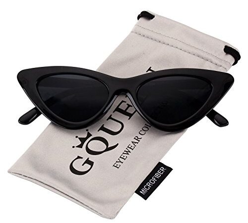 GQUEEN Occhiali da Sole da Donna Vintage a Gatto Protezione UV Occhiali da Sole Kurt Cobain,GQZ7