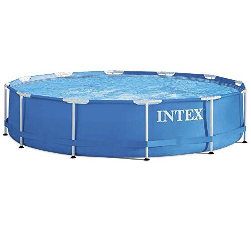 Intex 28212 Metal Frame Piscina con Pompa Filtro, 6500 L, Blu, 366 x 76 cm