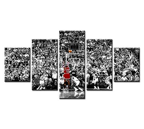 NA Quadro Moderno Soggiorno - Quadri Stampa su Tela - Tela per Soggiorno O Stanza da Letto - Michael Jordan Chicago Bulls Basketball Sports