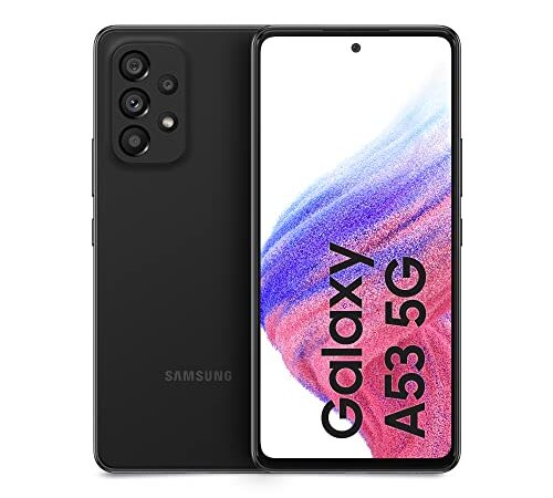 Samsung Galaxy A53 5G Smartphone Android, Display Infinity-O FHD+ Super AMOLED 6.5”¹, 6GB RAM e 128GB di memoria interna espandibile², Batteria 5.000 mAh, Awesome Black [Versione Italiana]