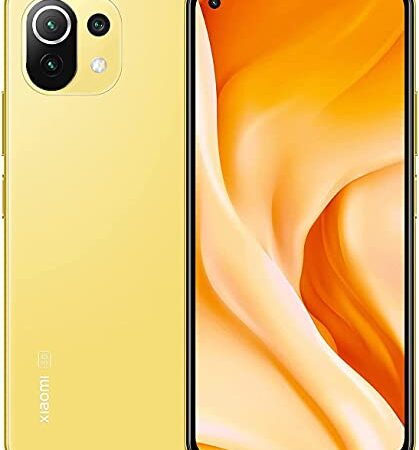 Xiaomi Mi 11 Lite 5G - Cellulare 128GB, 8GB RAM, Dual Sim, Giallo Citrus Yellow