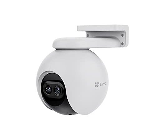 EZVIZ C8PF - Telecamera di sorveglianza WiFi Full HD con Doppia Lente e Funzione Pan e Tilt - Copertura a 360°, Slot per schede MicroSD, Visione Notturna Intelligente (CS-C8PF-A0-6E22WFR)