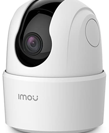 Imou Telecamera Wi-Fi Interno, 1080P Videocamera di Sorveglianza, Tracciamento del Movimento con Sirena, Telecamera WiFi con Rilevamento Umano, Audio Bidirezionale, Funziona con Alexa, 2,4G, Ranger 2C