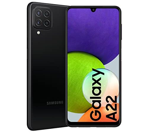 Samsung Galaxy A22 4G Smartphone 6,4 Pollici, Display Infinity-U HD+, Telefono Cellulare Android 11, Tripla fotocamera posteriore, 4GB RAM e 64GB, Batteria 5.000 mAh, Black [Versione Italiana] 2021