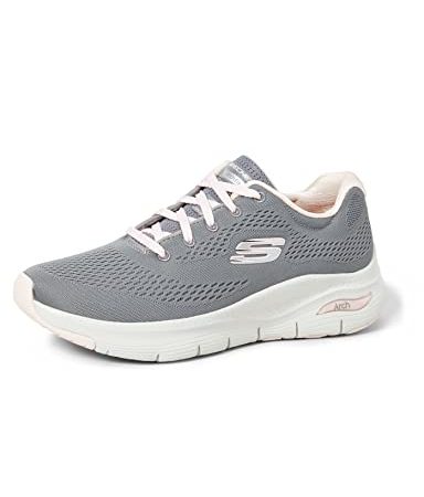 Skechers Arch Fit Big Appeal, Scarpe da Ginnastica Donna, Grey/Pink, 39 EU