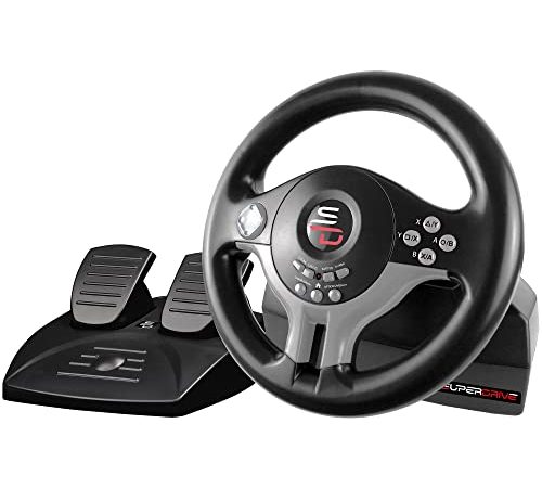 Superdrive - Volante da corsa SV200 con pedali e pale del cambio per Nintendo Switch - PS4 - Xbox One - PC