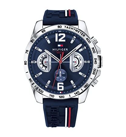 Tommy Hilfiger Orologio Multi-quadrante Quarzo Uomo con Cinturino in Gomma 1791476