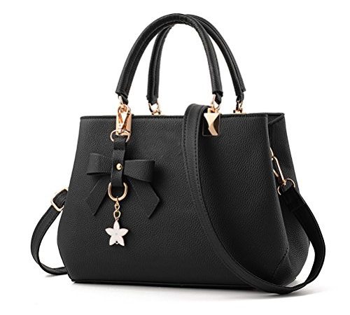 URAQT Borsa a Mano Donna, Tracolla Borsetta Borsa a Mano Tote, Borse a Spalla Donna in PU Pelle per Shopping, Partito, Casual & Work - Nero