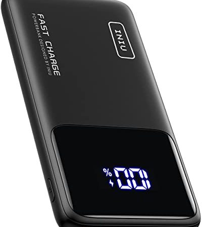 INIU Power Bank, 22.5W Fast Charge Powerbank 10500mAh, Caricatore Portatile PD3.0 QC4.0 (USB C Input&Output) LED Display, Caricabatterie portatile per iPhone 13 12 X Pro Samsung S21 AirPods iPad ecc.