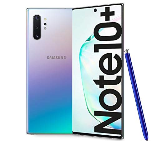 Samsung Galaxy Note10+ Smartphone, Display 6.8" Dynamic AMOLED, 256 GB Espandibili, SPen Air Action, RAM 12 GB, Batteria 4.300 mAh, 4G, Dual SIM, Android 9 Pie, Aura Glow