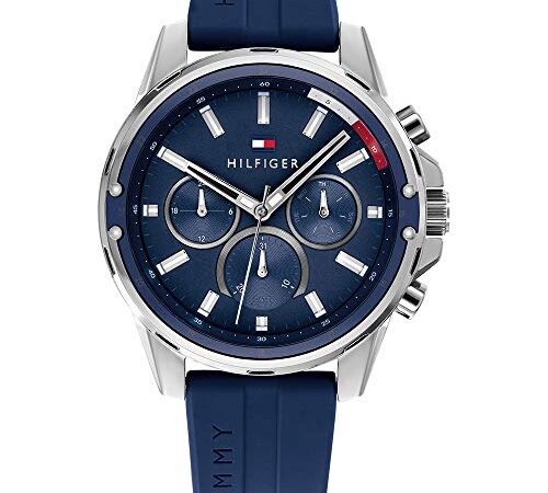 Tommy Hilfiger Orologio Analogico Quarzo Uomo con Cinturino in Silicone 1791791