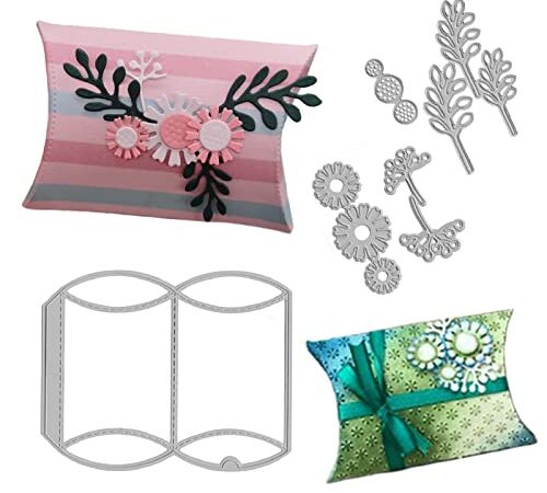 Bymivofun Busta Confezione Regalo Fustella, Fustella Busta Fiore Foglia, per Bambini Fai da Te Regalo, San Valentino, Rivelazione di Genere Baby Shower, Compleanni, Anniversari