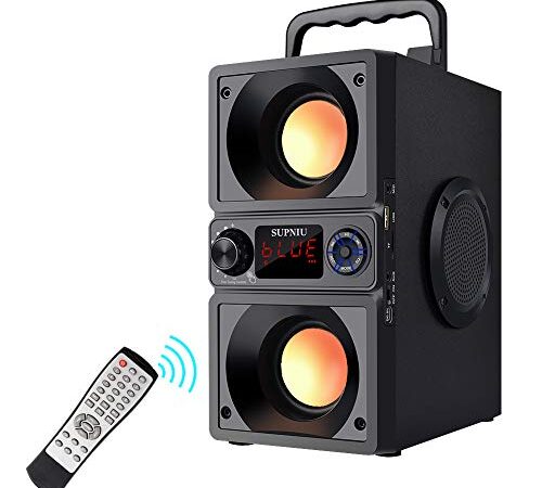 Cassa Bluetooth, Boombox Portatile Bluetooth con Doppio Woofer Stereo da 40 W (60 W di picco) e Doppio Tweeter Cassa wireless per Feste a Casa, Adatto per Feste, Campeggio, Palestra