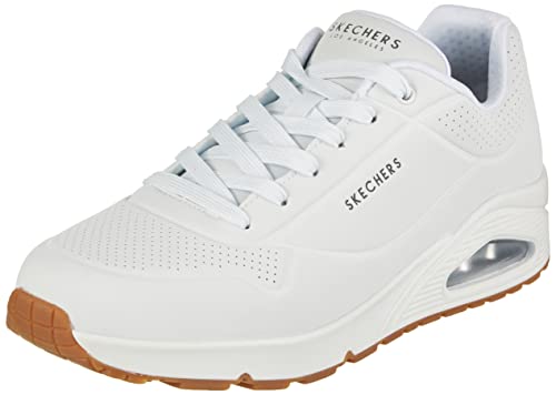 Skechers Uno Stand On Air, Scarpe da Ginnastica Basse Uomo, White Durabuck/Trim, 42 EU