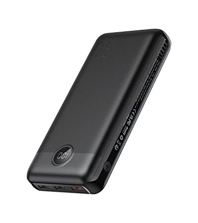 VEGER 20W Ricarica Rapida Power Bank 30000mAh Caricatore Portatile USB C con LED Display Powerbank Portatile con 2 Ingressi e 4 Uscite per iPhone 12 13 11 Samsung S22 S21