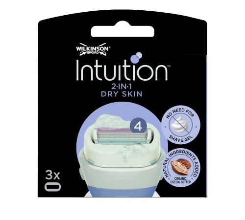 Wilkinson Sword - RICARICHE INTUITION DRY SKIN - Pack 3 lame per donna