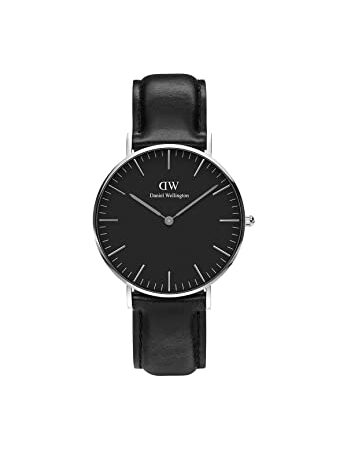 Daniel Wellington Classic Sheffield Orologio Unisex Adulto, 36mm, in Pelle, Nero/Argento