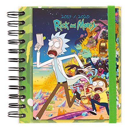 Erik® - Diario Scuola con Planner Giornaliero 2019/2020, 10 mesi, 14X16 cm - Rick & Morty