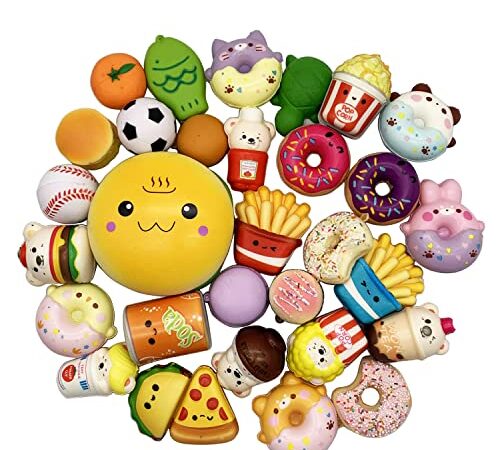 30 Random Squishy Antistress Kawaii Scuisci Piccoli Spremere Giocattolo Squisci Stress Relief Anti Originali Animales 30 Assortiti Slow Rising Gadgets ball