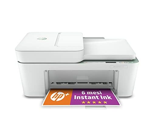 HP DeskJet 4122e Stampante Multifunzione, 6 Mesi di Inchiostro Instant Ink Inclusi con HP+