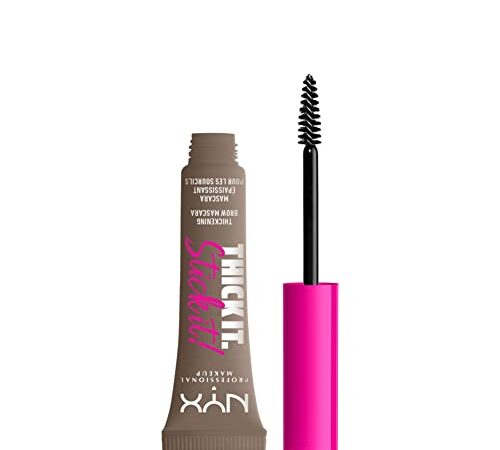 NYX Professional Makeup Thick It. Stick It! Mascara per Sopracciglia, Colore e Infoltisce per 16H di Durata, Taupe